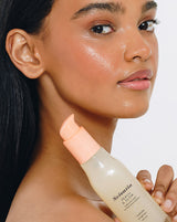 Scientia model with PEACH & GLOW Hydra Skin Tonic