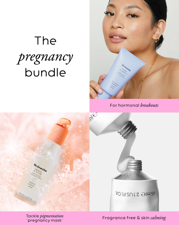 The pregnancy bundle for hormonal breakouts, tackle pigmentation and skin calming