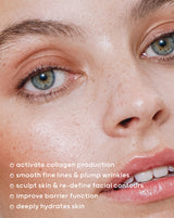 Scientia model with deeply hydrates skin