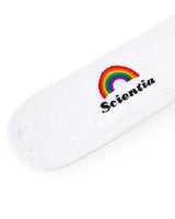 Scientia logo on the Rainbow Wrap Skincare Headband